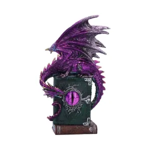 Dragon Fable Purple Dragon on Book Figurine 24cm