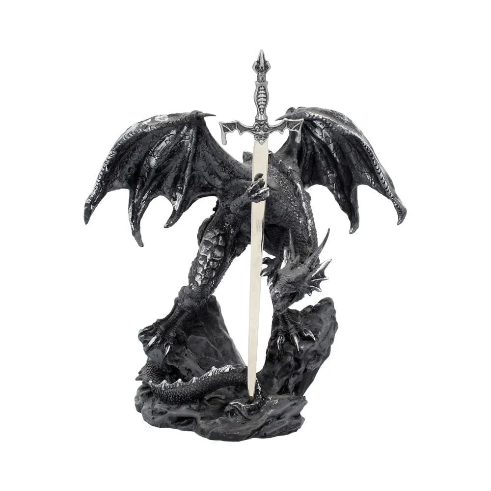 Gothic Black Dragon Sword Letter Opener Figurine