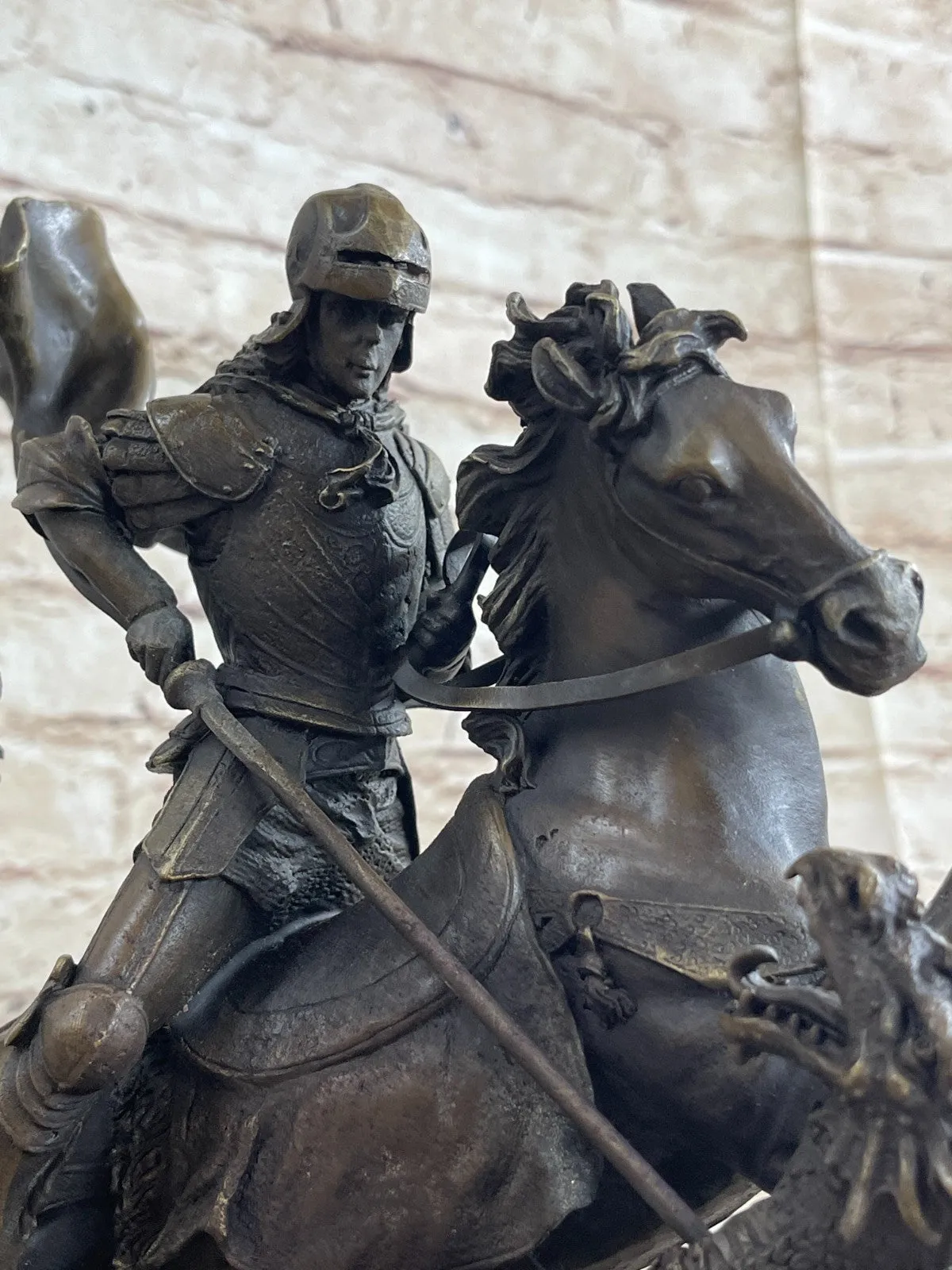 Magnificent Bronze Statue: Saint George on Horseback - Aldo Vitaleh Sculpture Sale