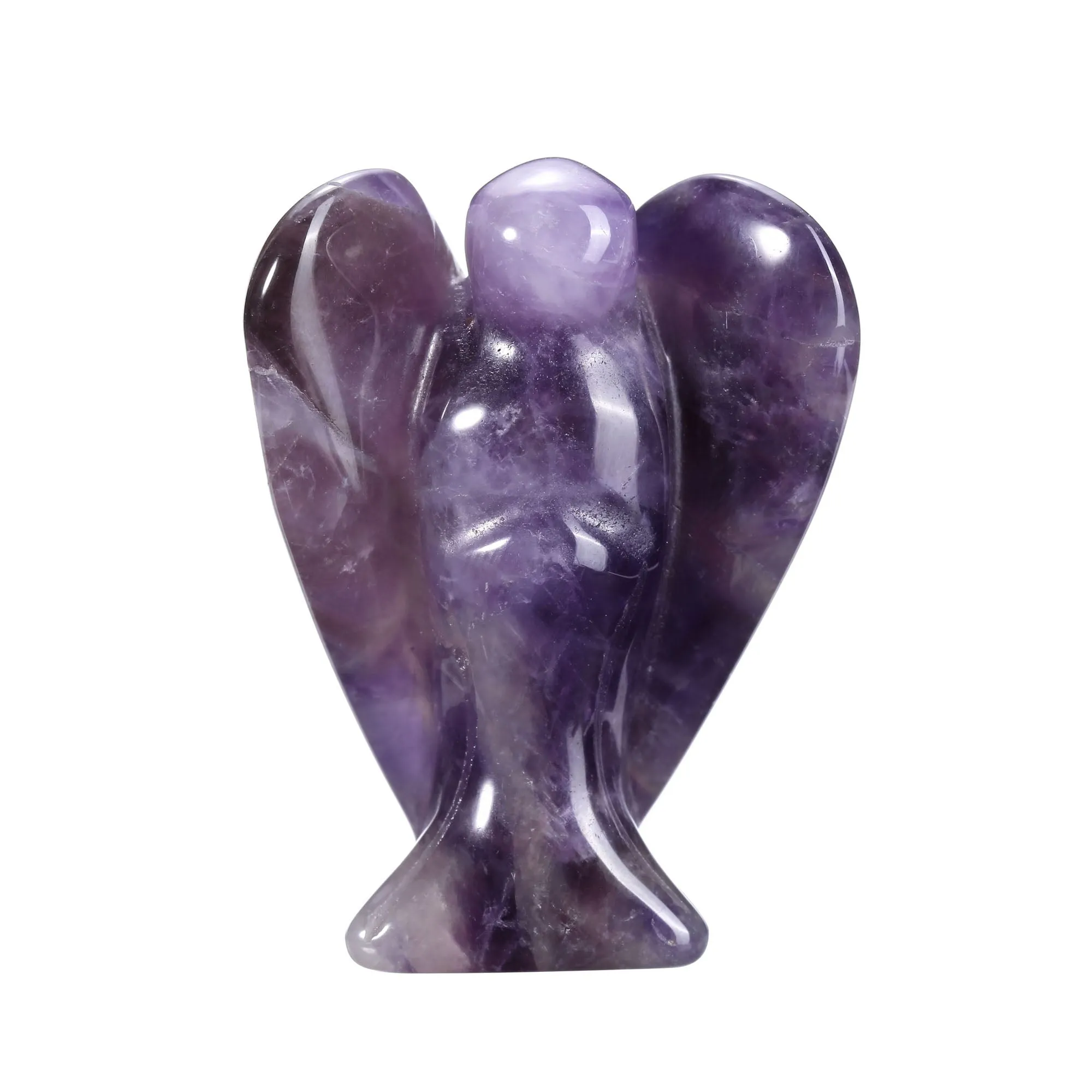 Natural Chakras Peace Angel Pocket Crystal Statue 1.5 inch | Jovivi