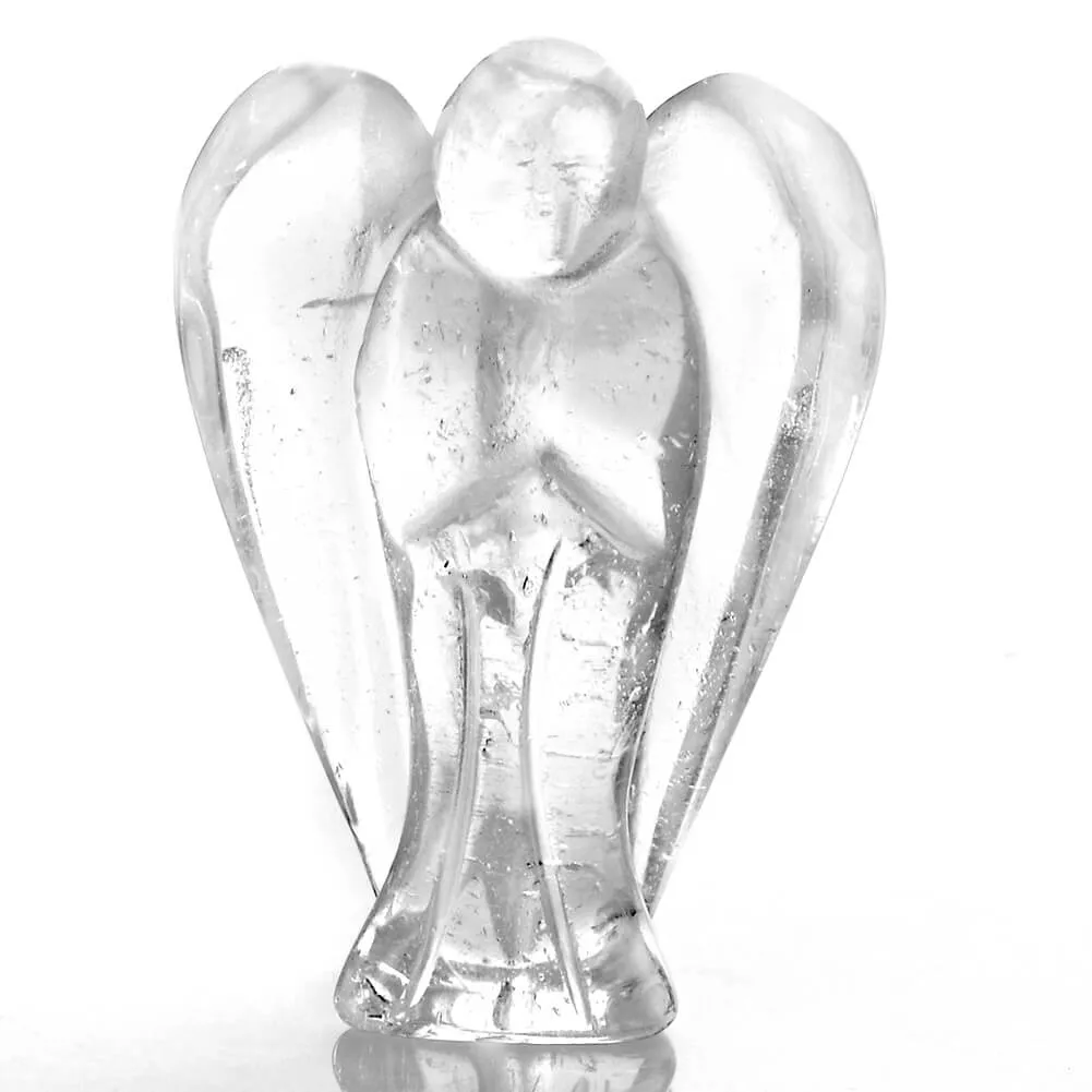 Natural Chakras Peace Angel Pocket Crystal Statue 1.5 inch | Jovivi