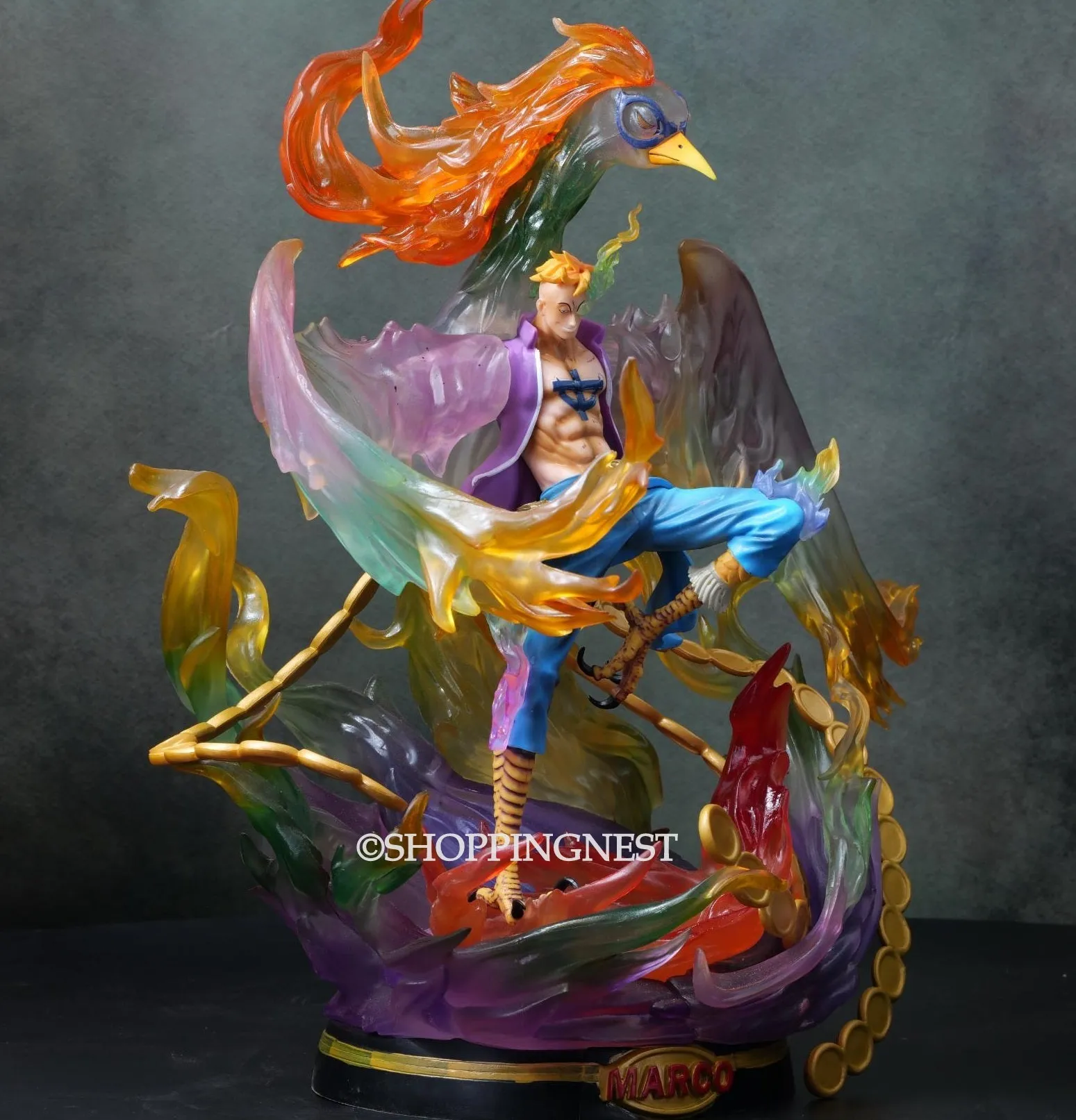 One Piece | Marco The Phoenix Battle Form Premium Anime Action Figure | 46 Cm |